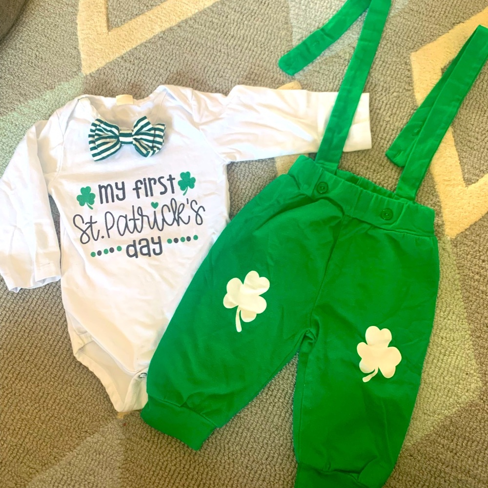 🍀🍀🍀 1st St. Patrick’s day Infant outfit 🍀🍀🍀